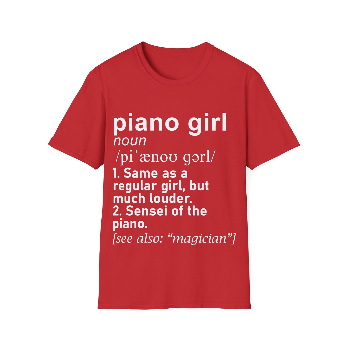 Piano Girl Definition T-Shirt