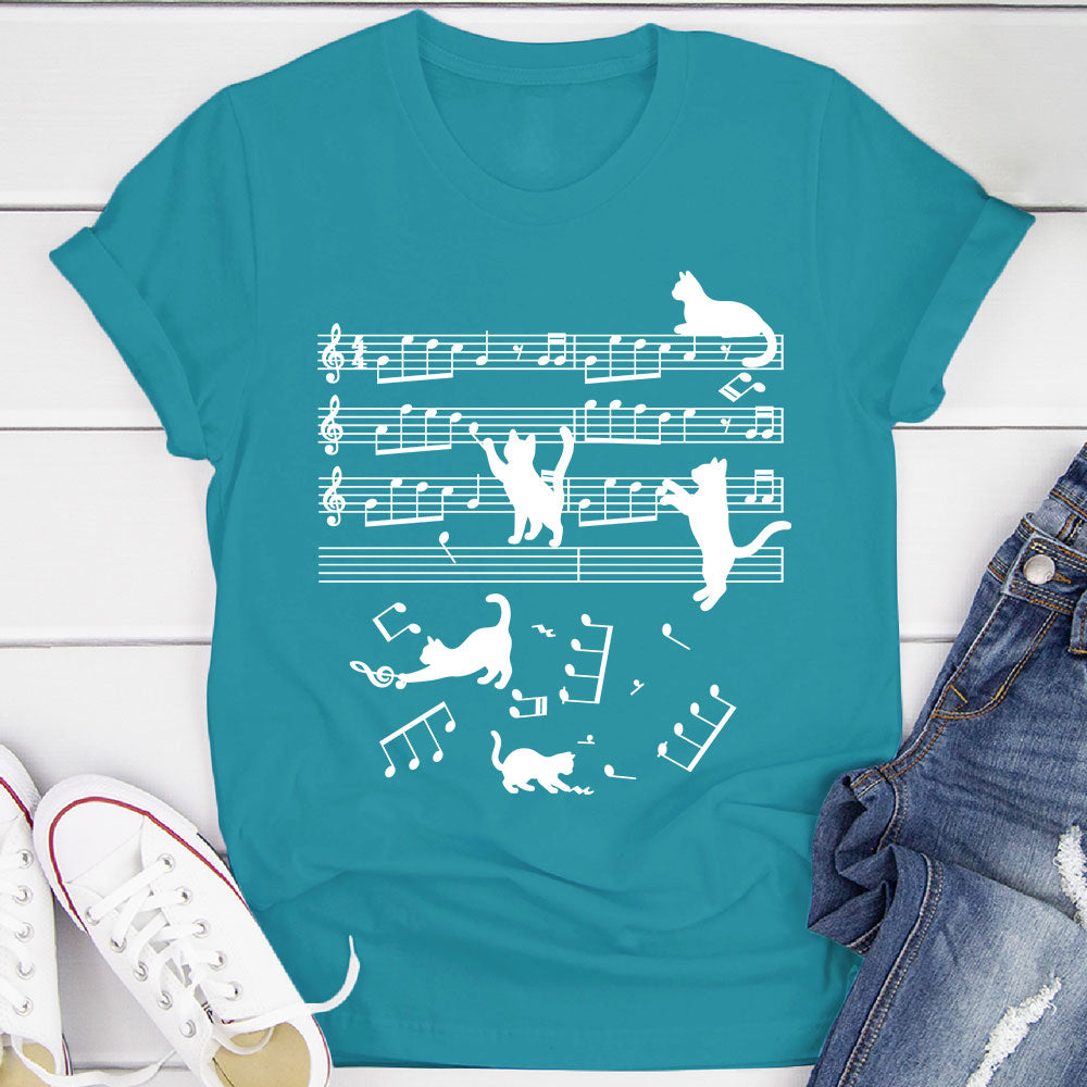 Cat Sheet Music T-Shirt