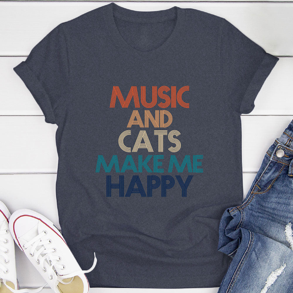 Music And Cats T-Shirt