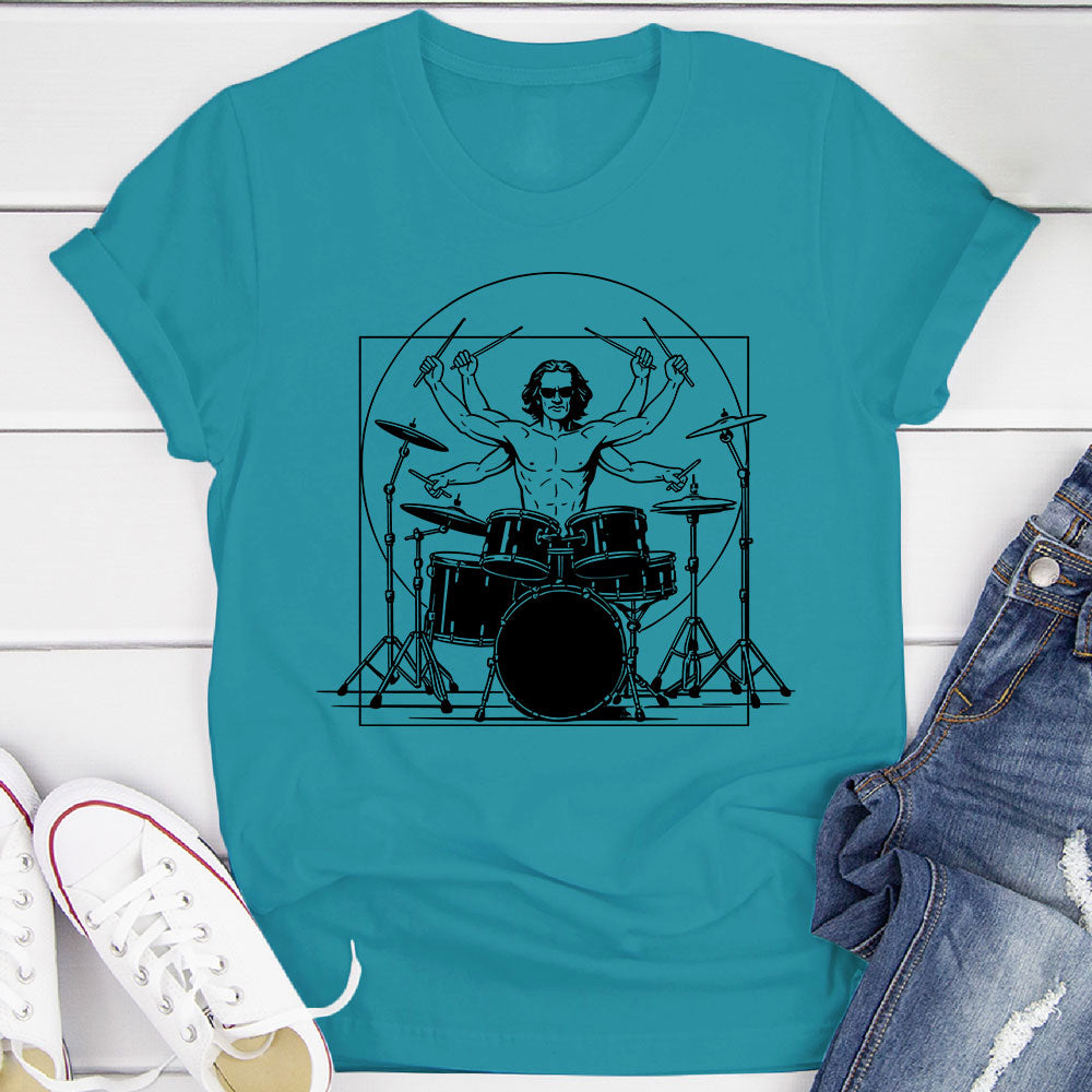 Vitruvian Drummer T-Shirt