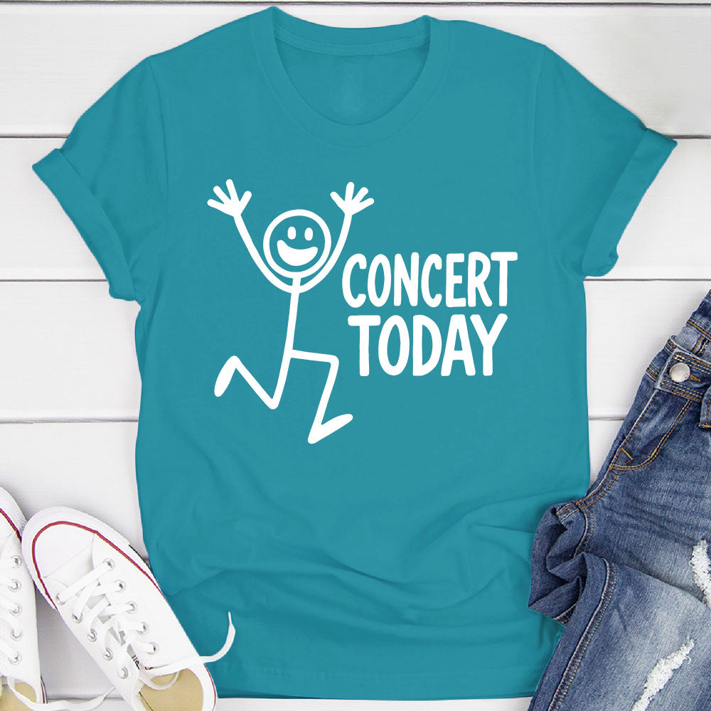 Concert Today Happy Stickman T-Shirt