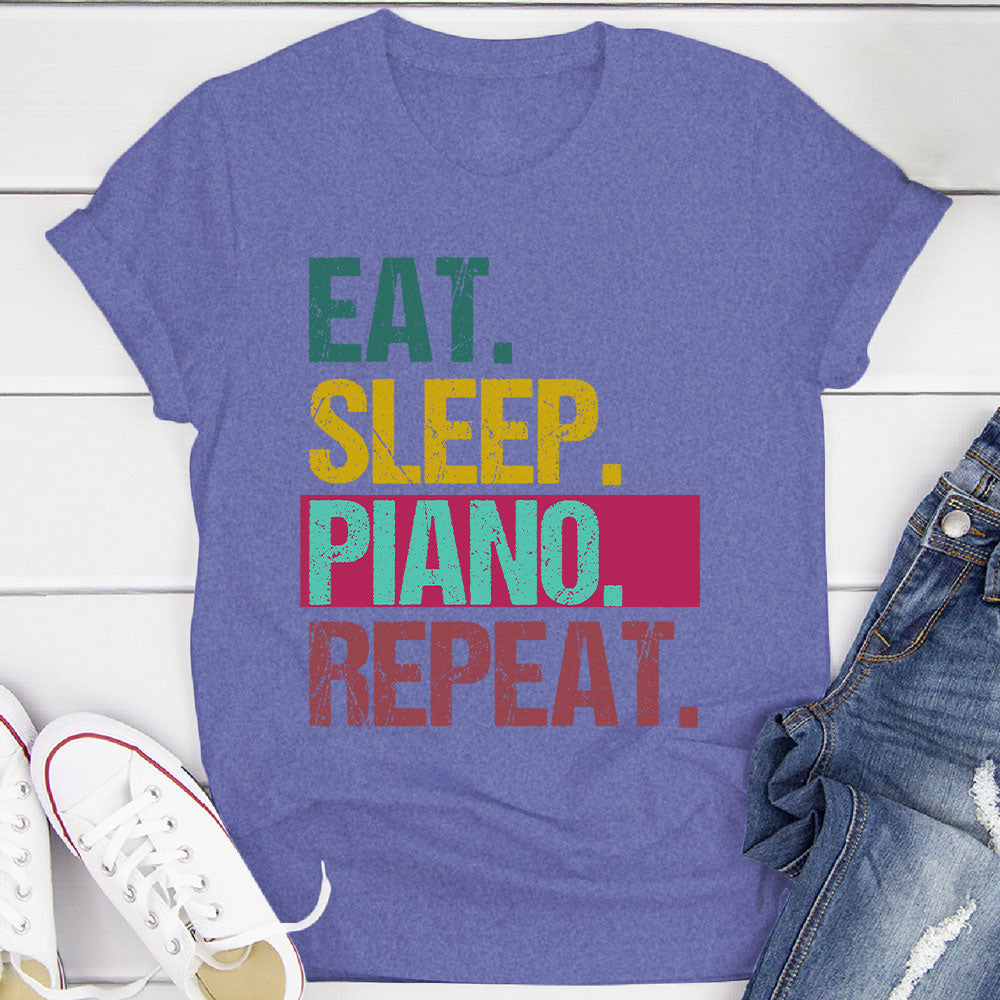 Eat Sleep Piano Repeat T-Shirt