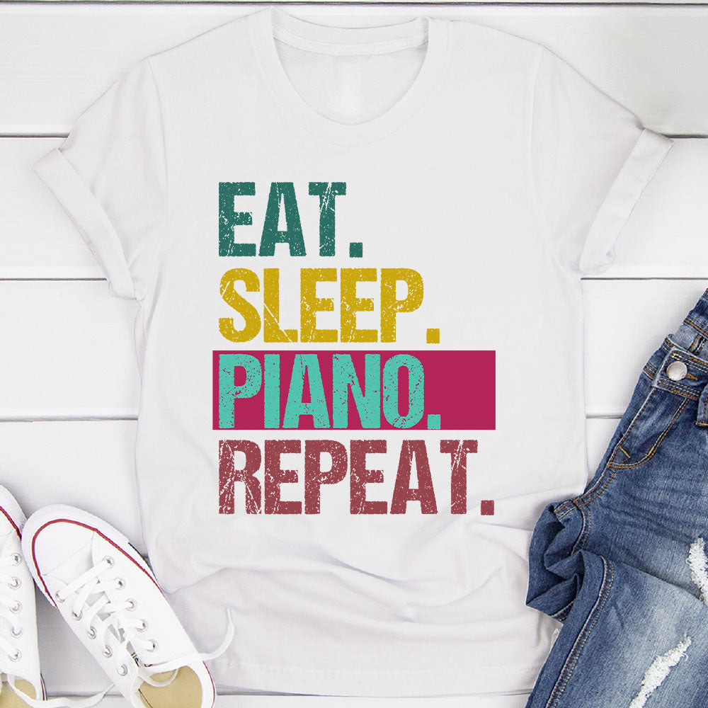 Eat Sleep Piano Repeat T-Shirt