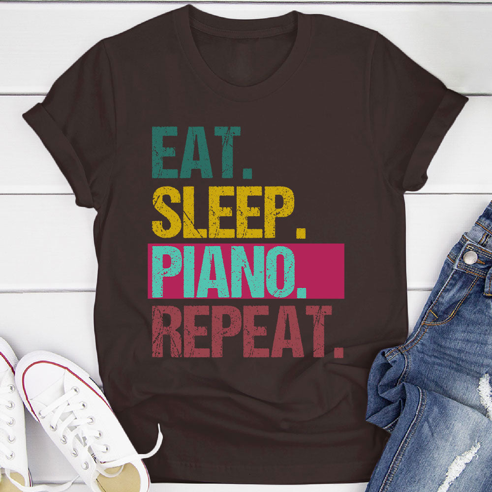 Eat Sleep Piano Repeat T-Shirt