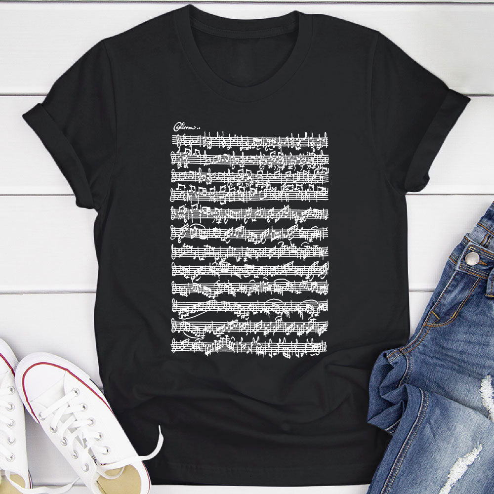 Bach Chaconne Manuscript T-Shirt
