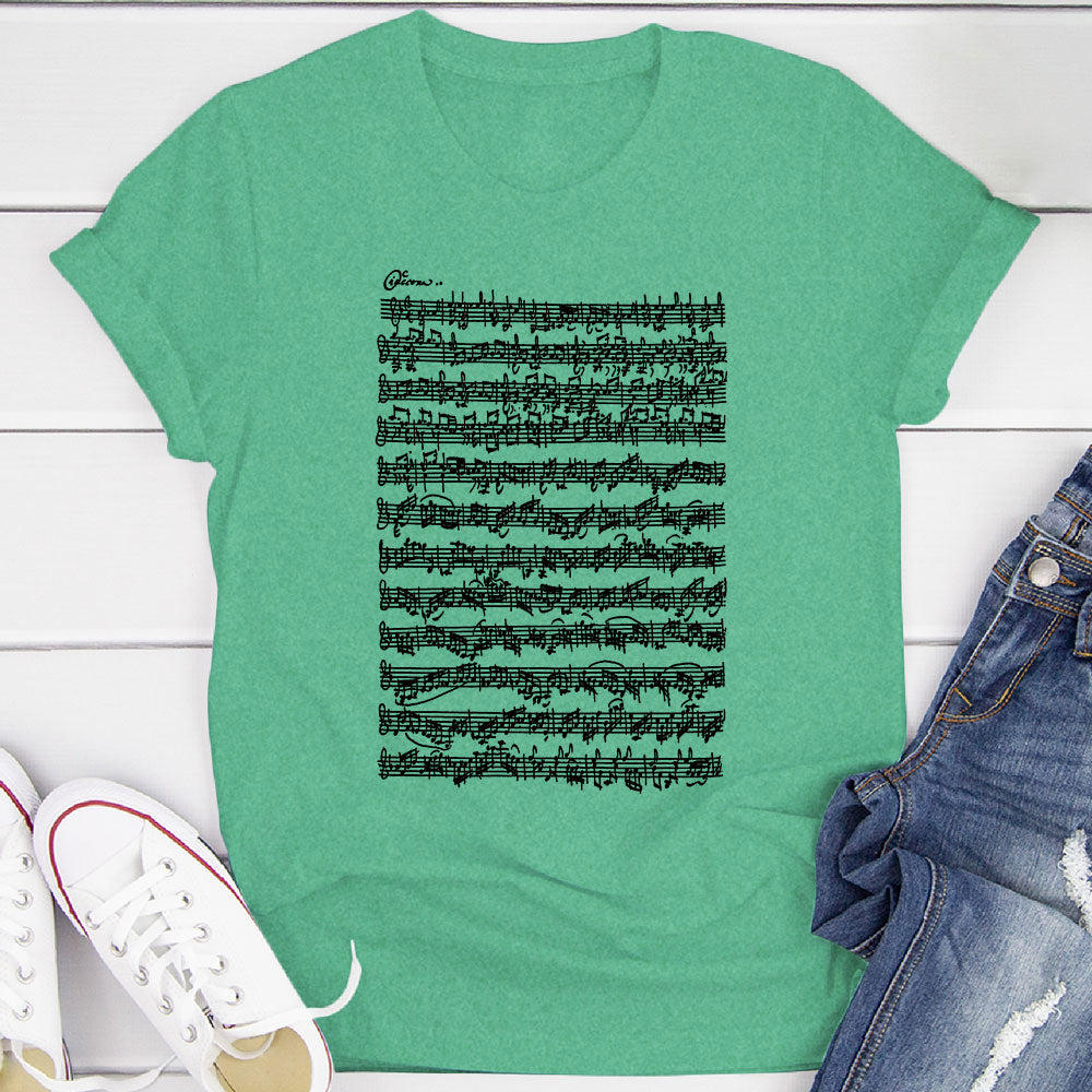 Bach Chaconne Manuscript T-Shirt