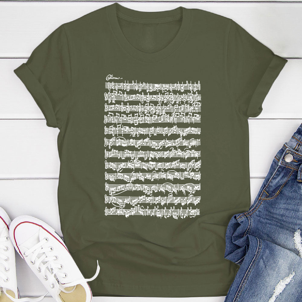 Bach Chaconne Manuscript T-Shirt