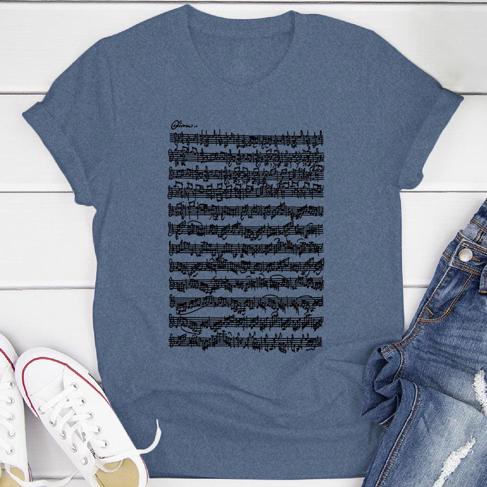 Bach Chaconne Manuscript T-Shirt