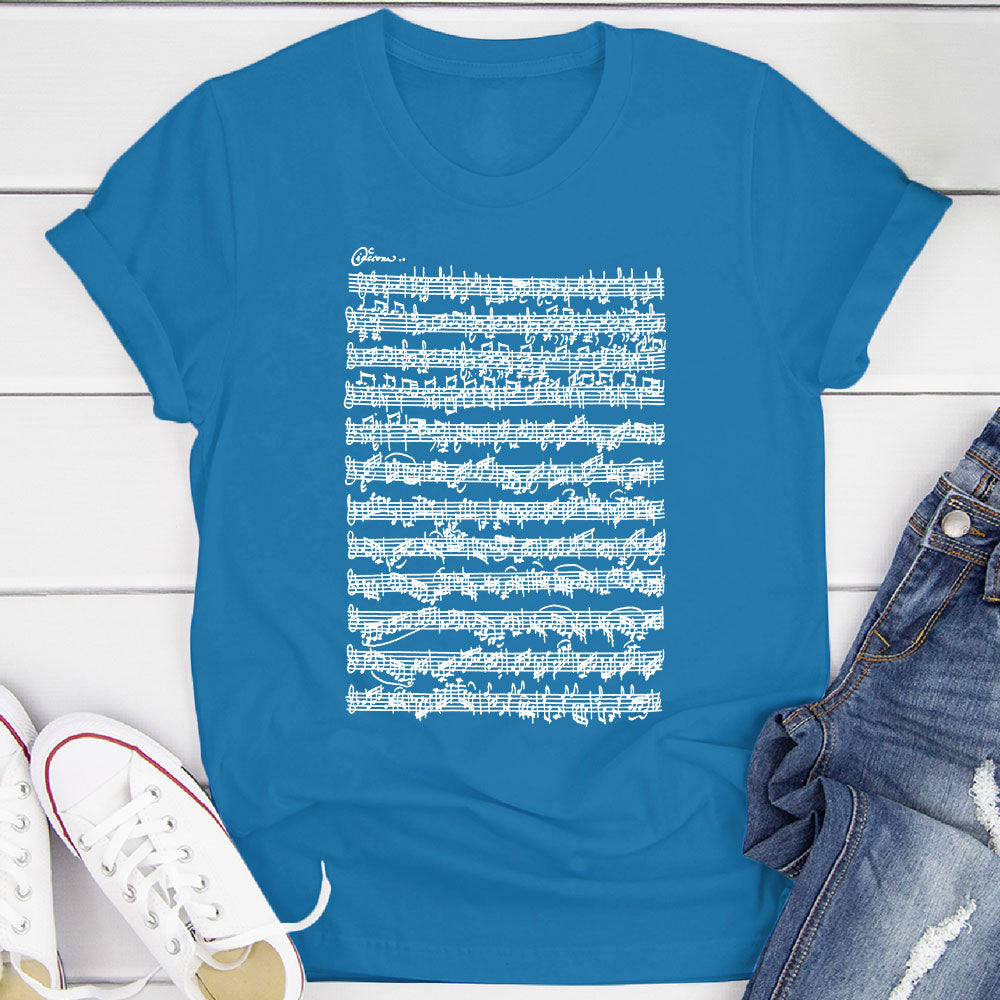 Bach Chaconne Manuscript T-Shirt