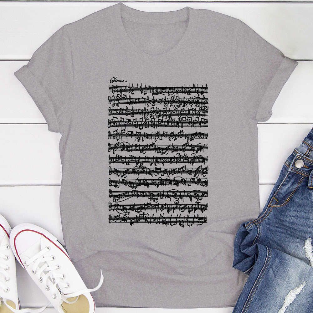 Bach Chaconne Manuscript T-Shirt