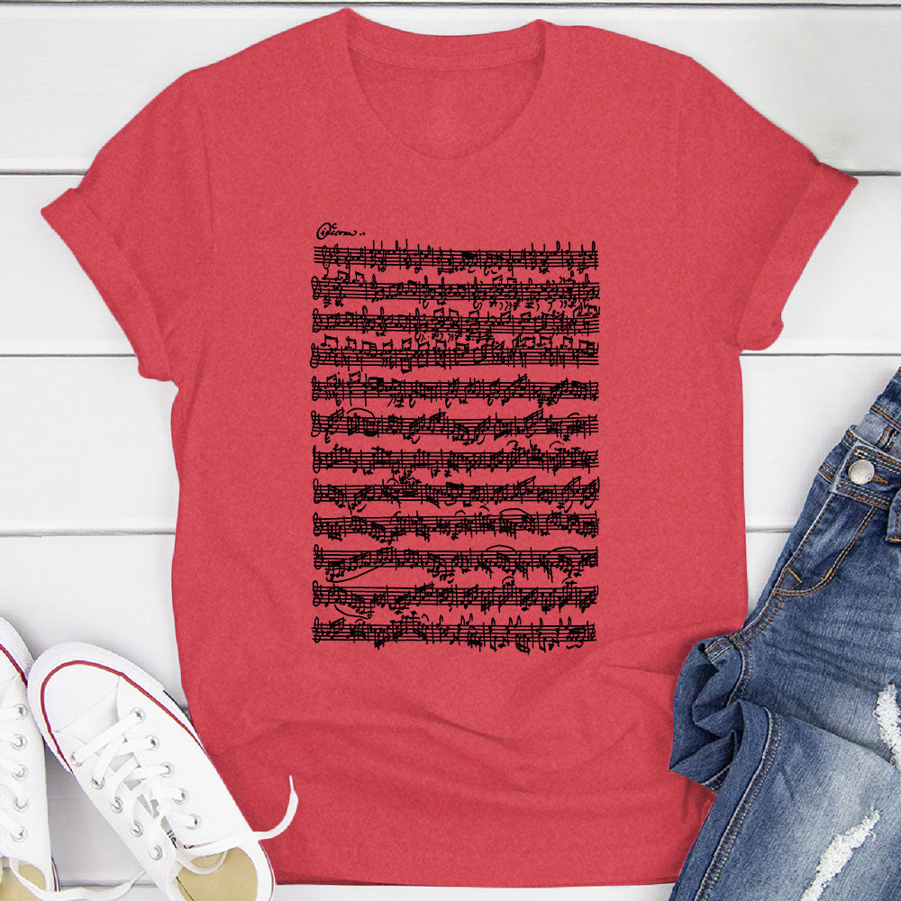 Bach Chaconne Manuscript T-Shirt