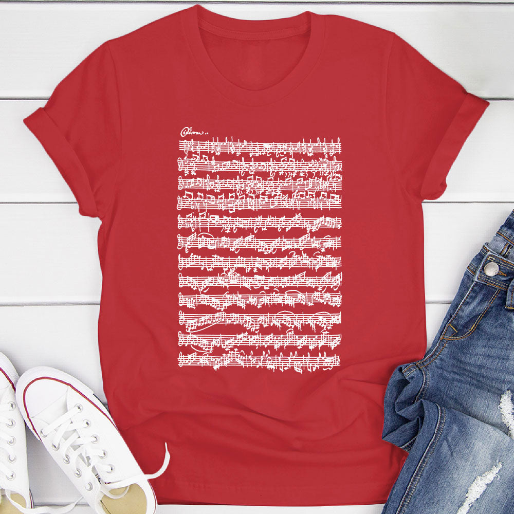 Bach Chaconne Manuscript T-Shirt