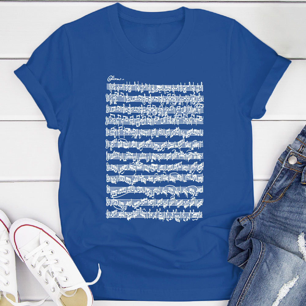 Bach Chaconne Manuscript T-Shirt