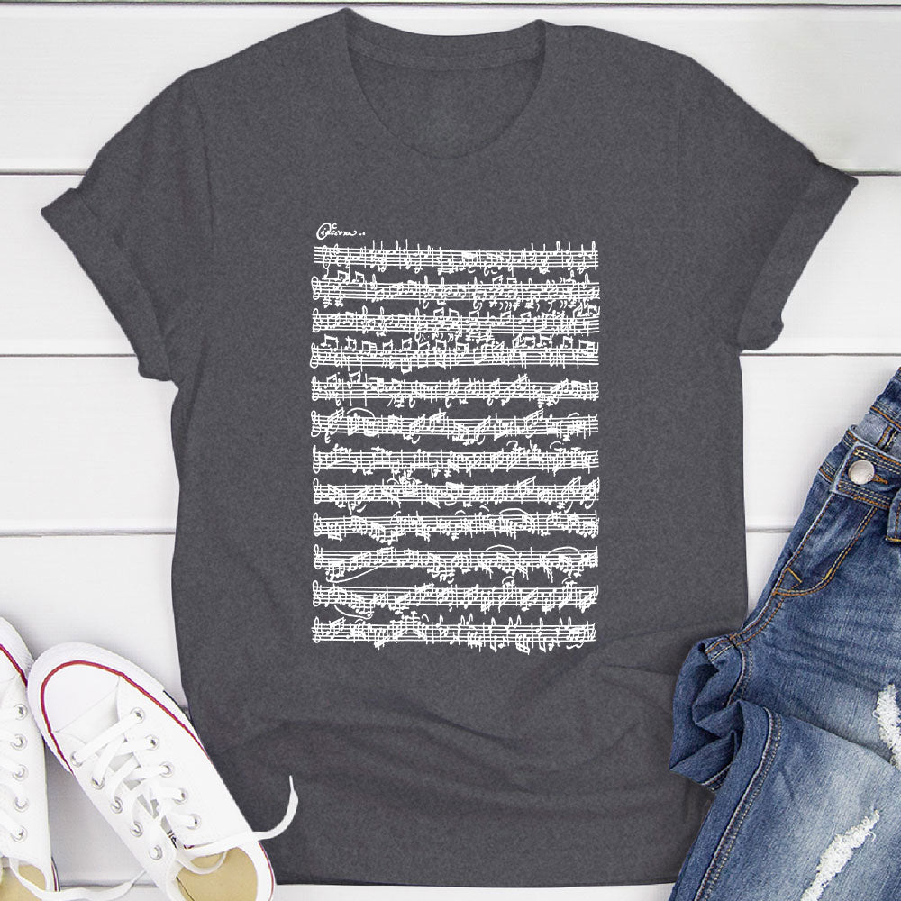 Bach Chaconne Manuscript T-Shirt