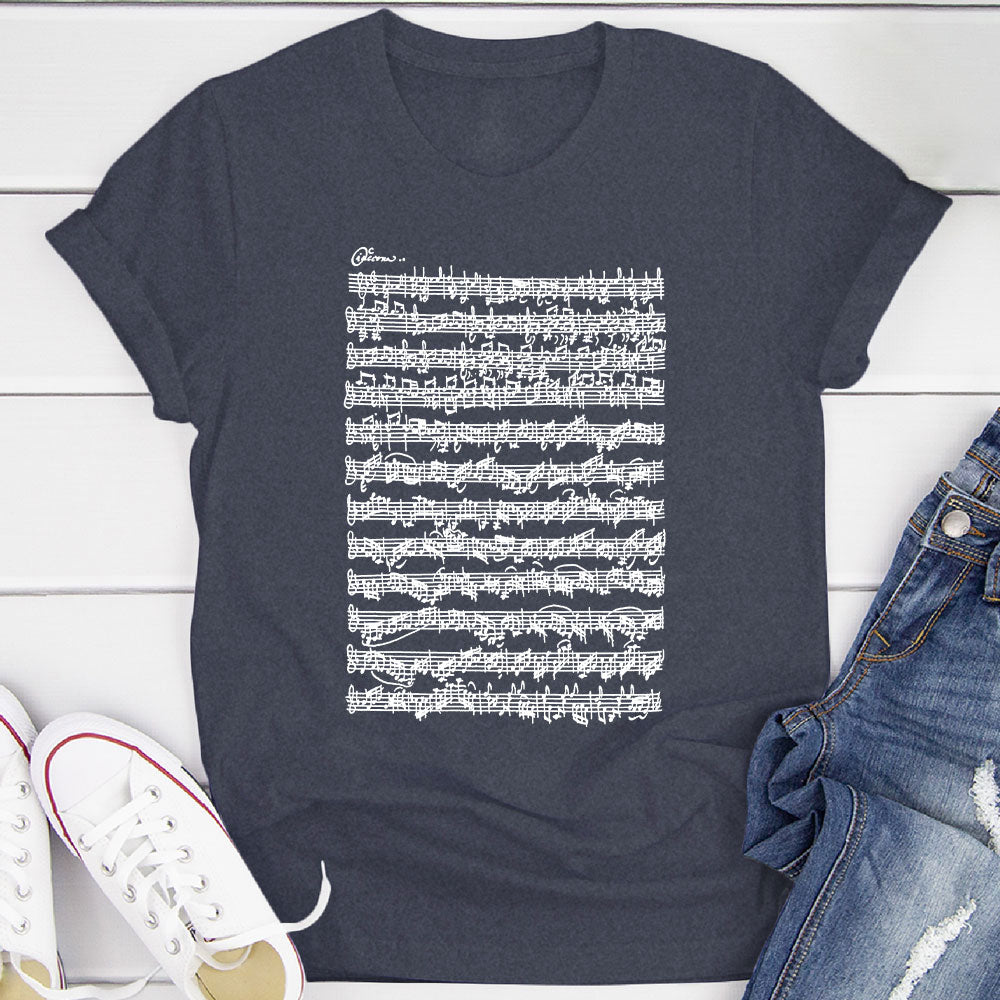 Bach Chaconne Manuscript T-Shirt