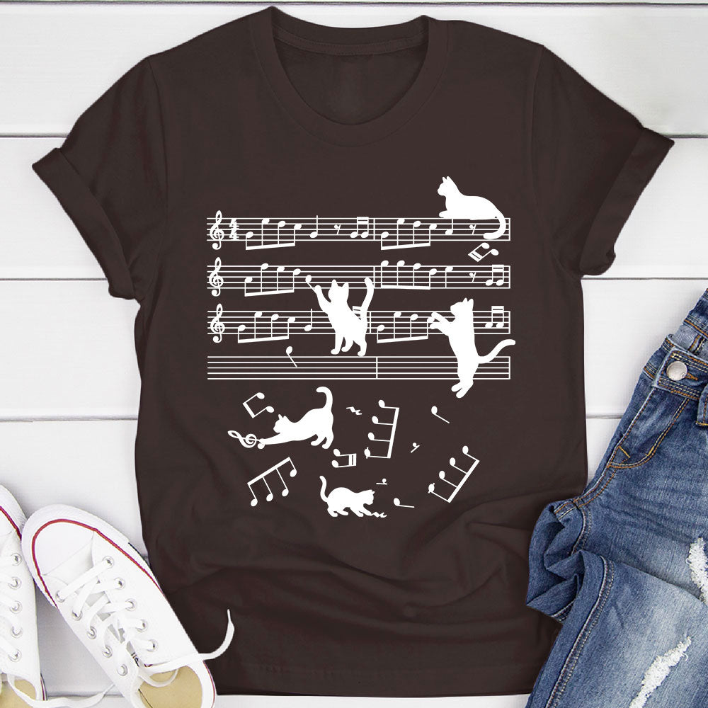 Cat Sheet Music T-Shirt
