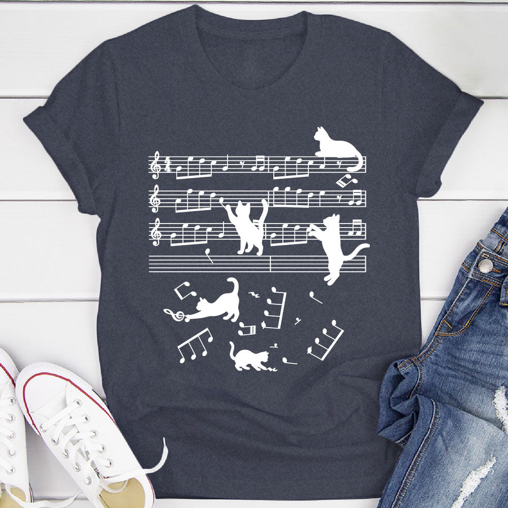 Cat Sheet Music T-Shirt