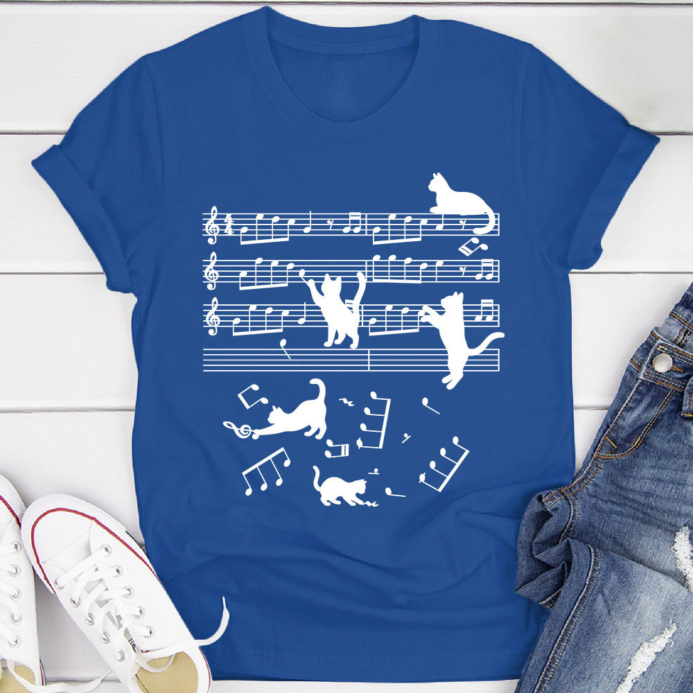 Cat Sheet Music T-Shirt