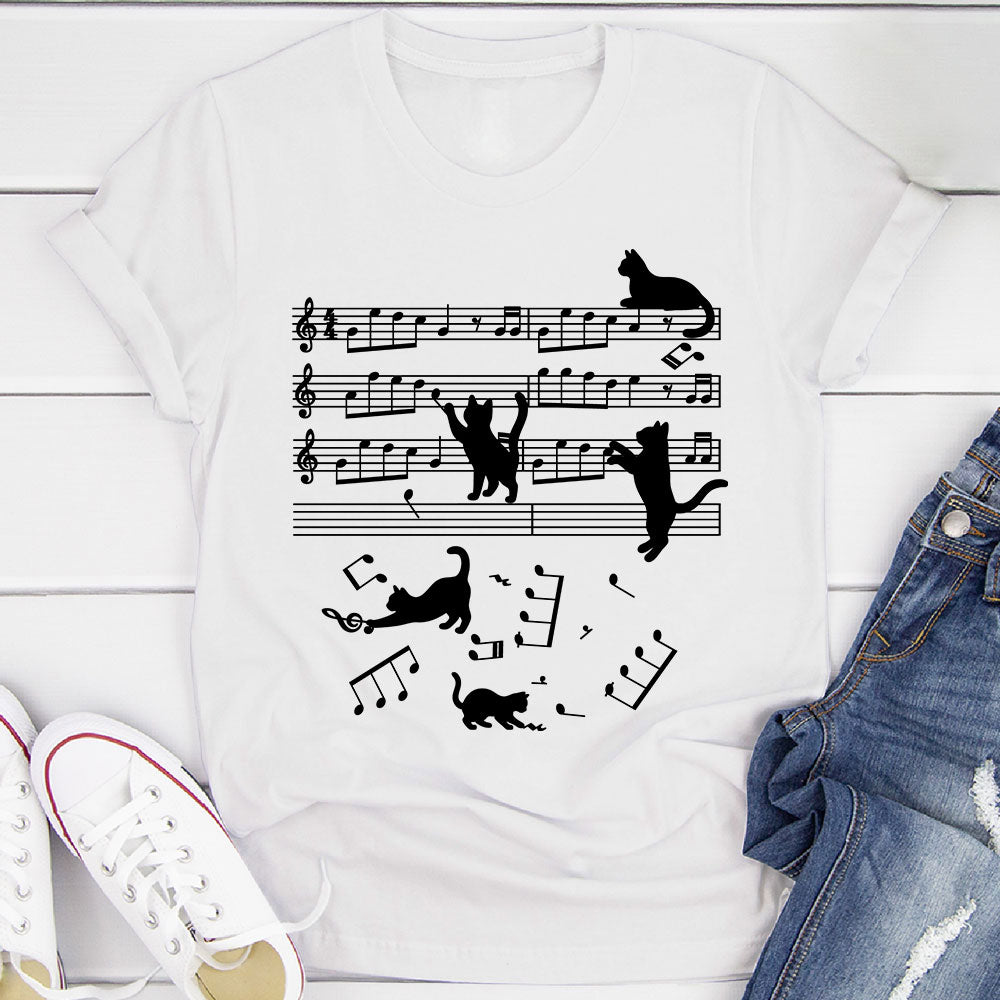 Cat Sheet Music T-Shirt