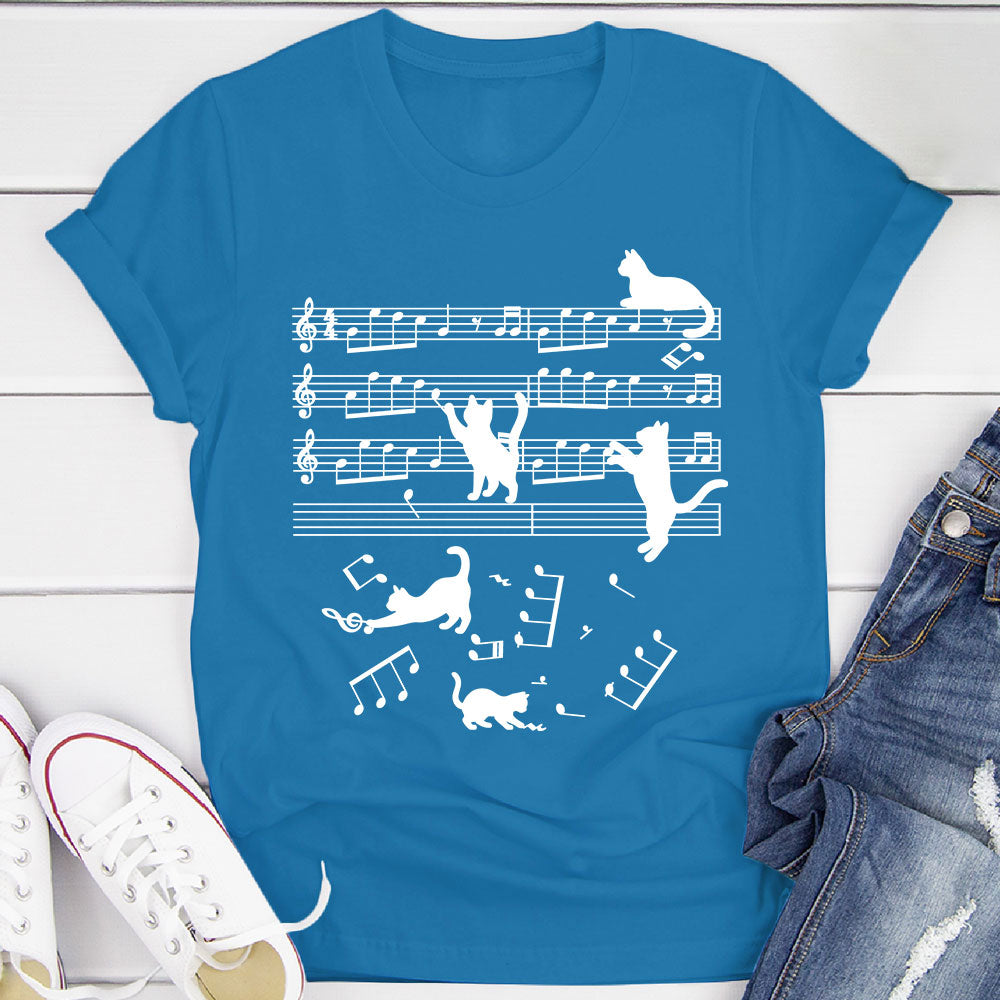 Cat Sheet Music T-Shirt