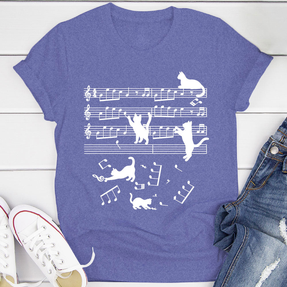 Cat Sheet Music T-Shirt