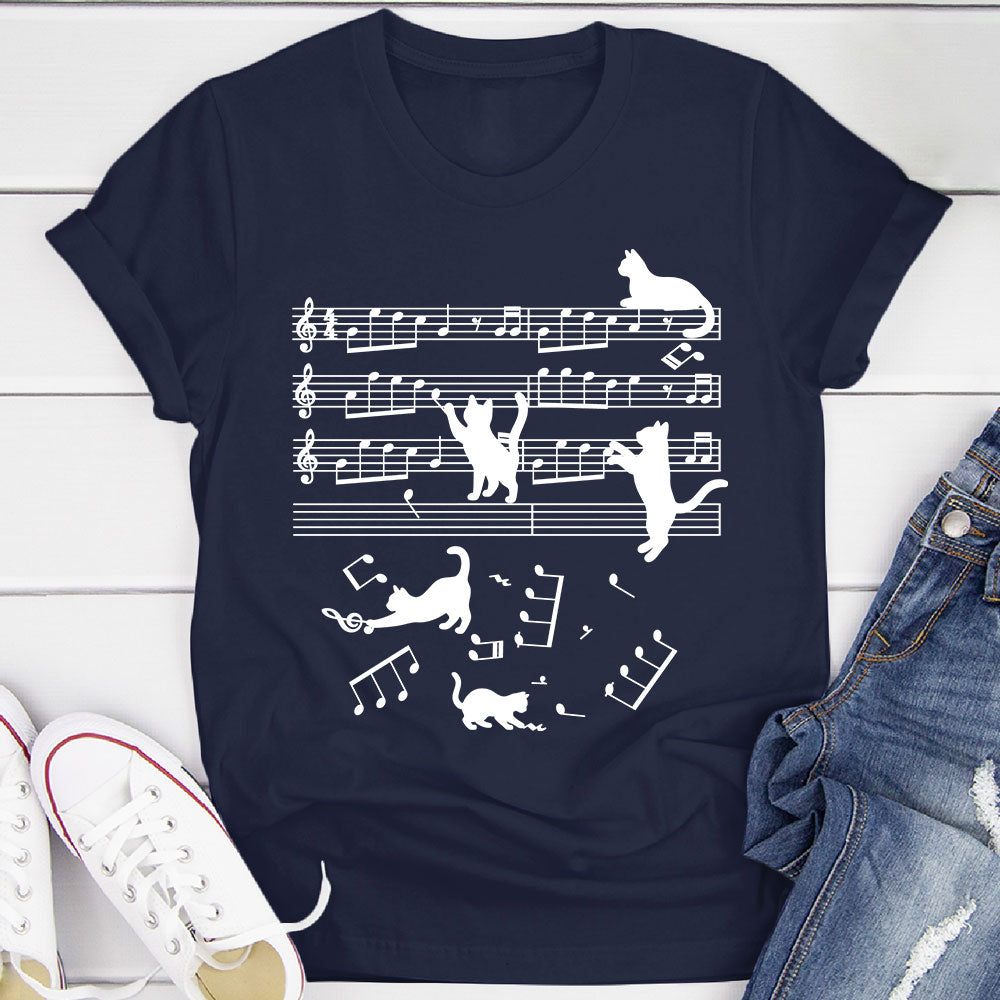 Cat Sheet Music T-Shirt