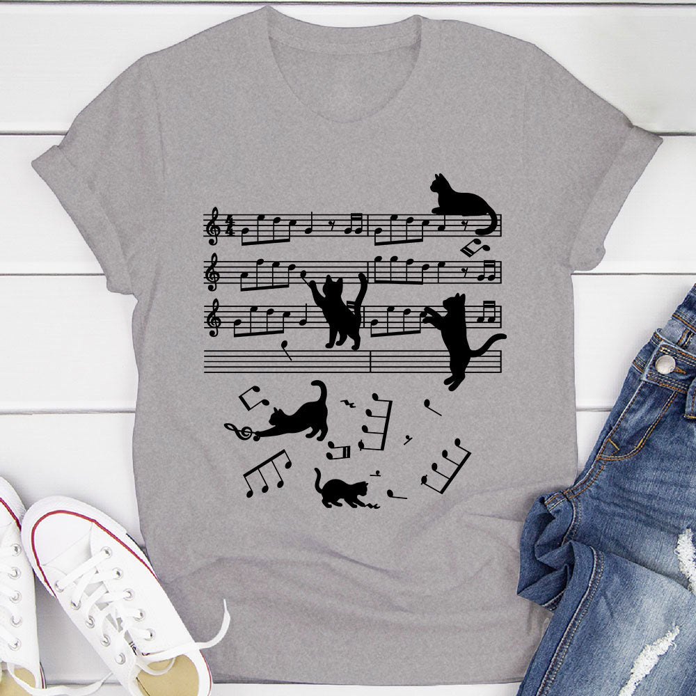 Cat Sheet Music T-Shirt