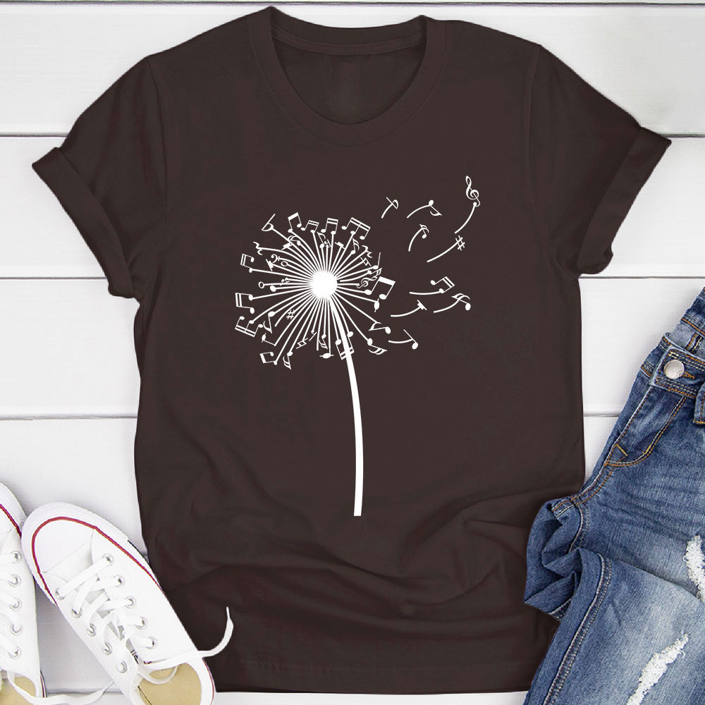 Dandelion Music Notes T-Shirt