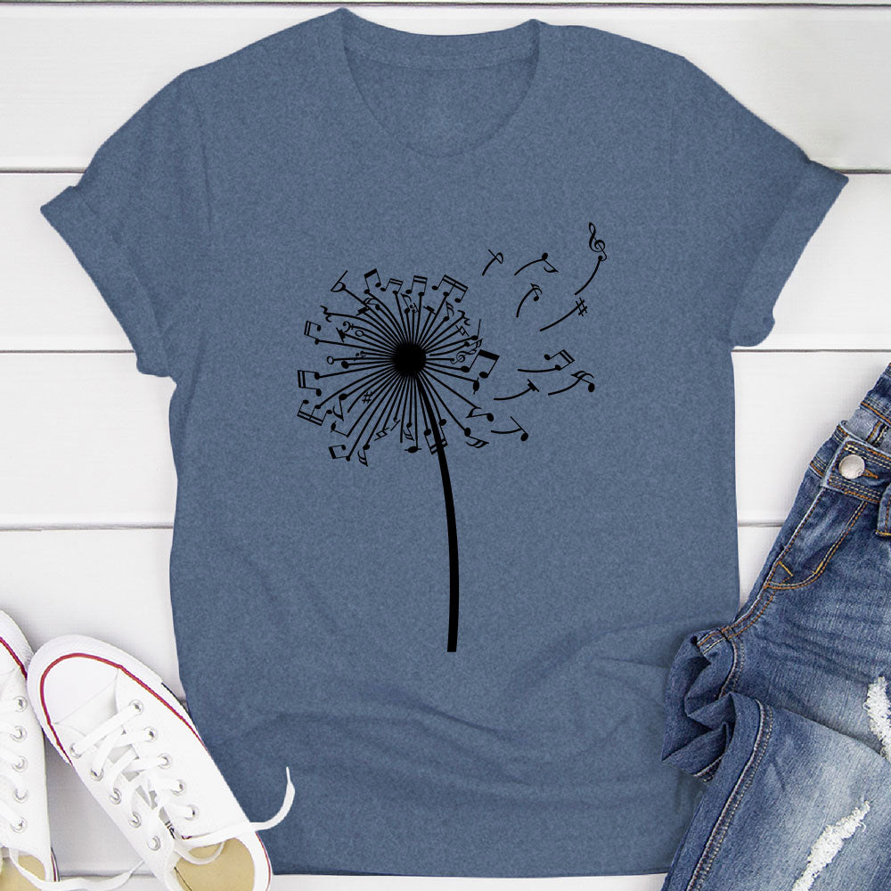 Dandelion Music Notes T-Shirt