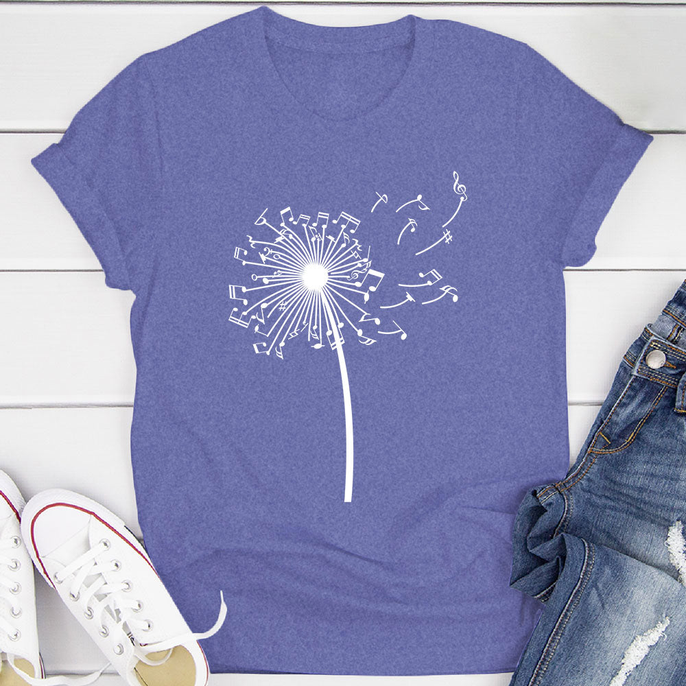 Dandelion Music Notes T-Shirt