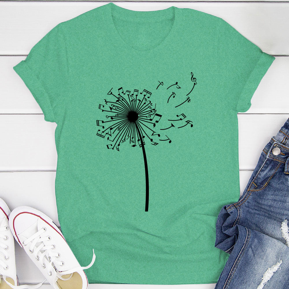 Dandelion Music Notes T-Shirt