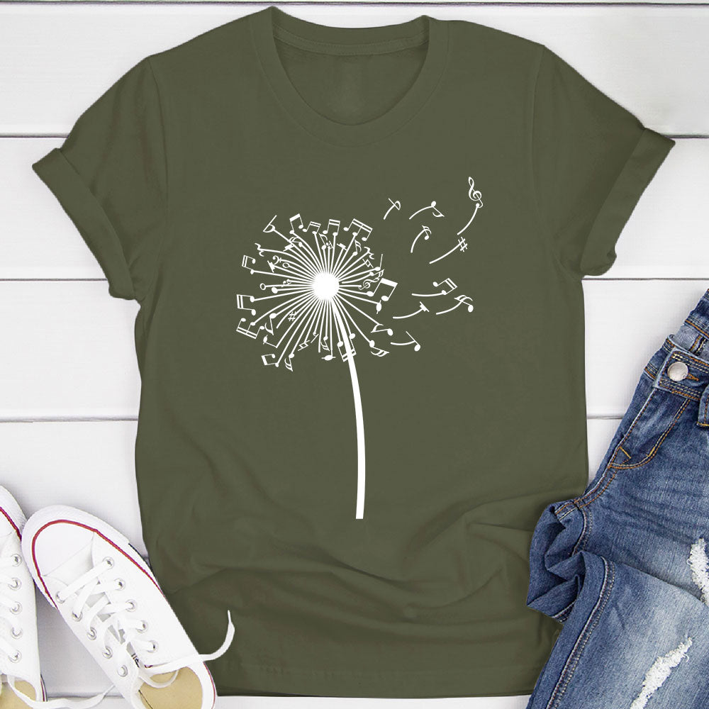 Dandelion Music Notes T-Shirt