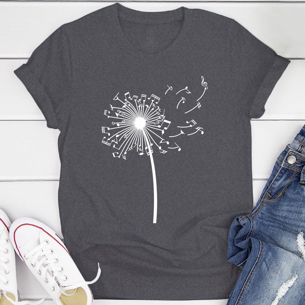 Dandelion Music Notes T-Shirt