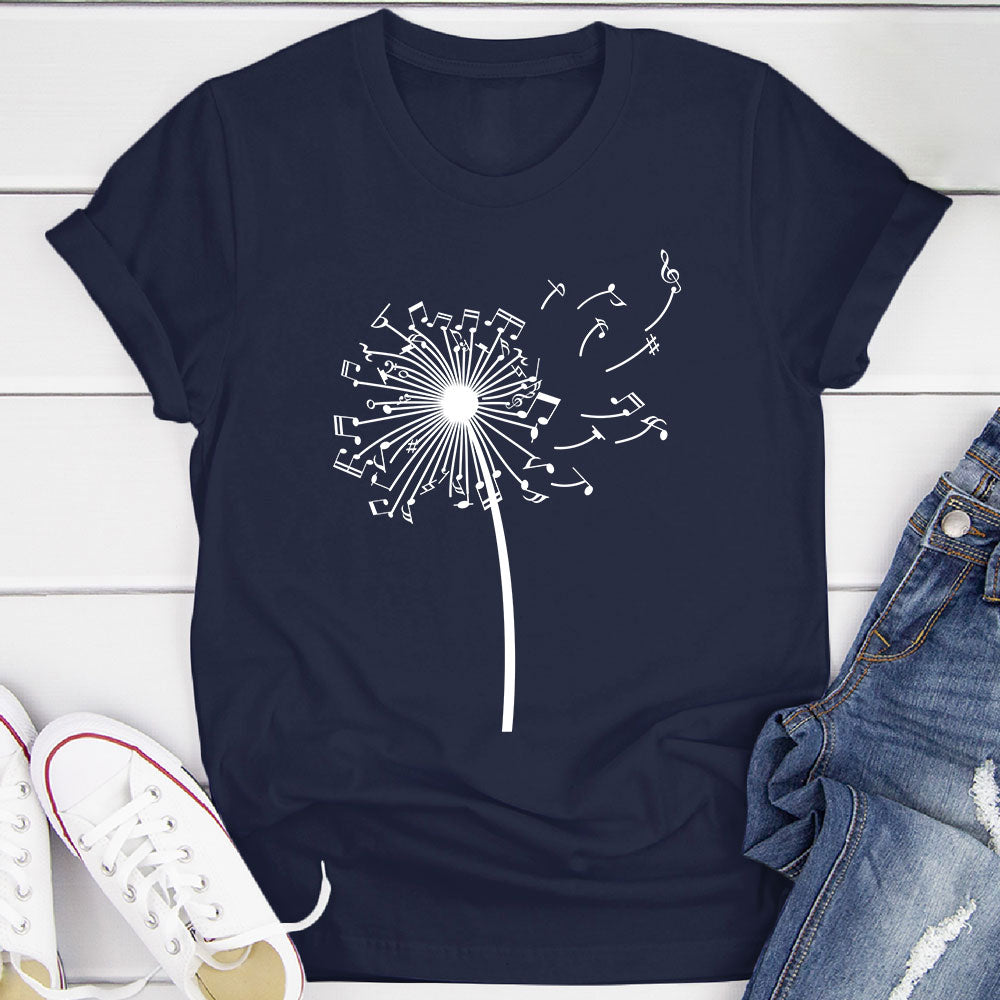Dandelion Music Notes T-Shirt