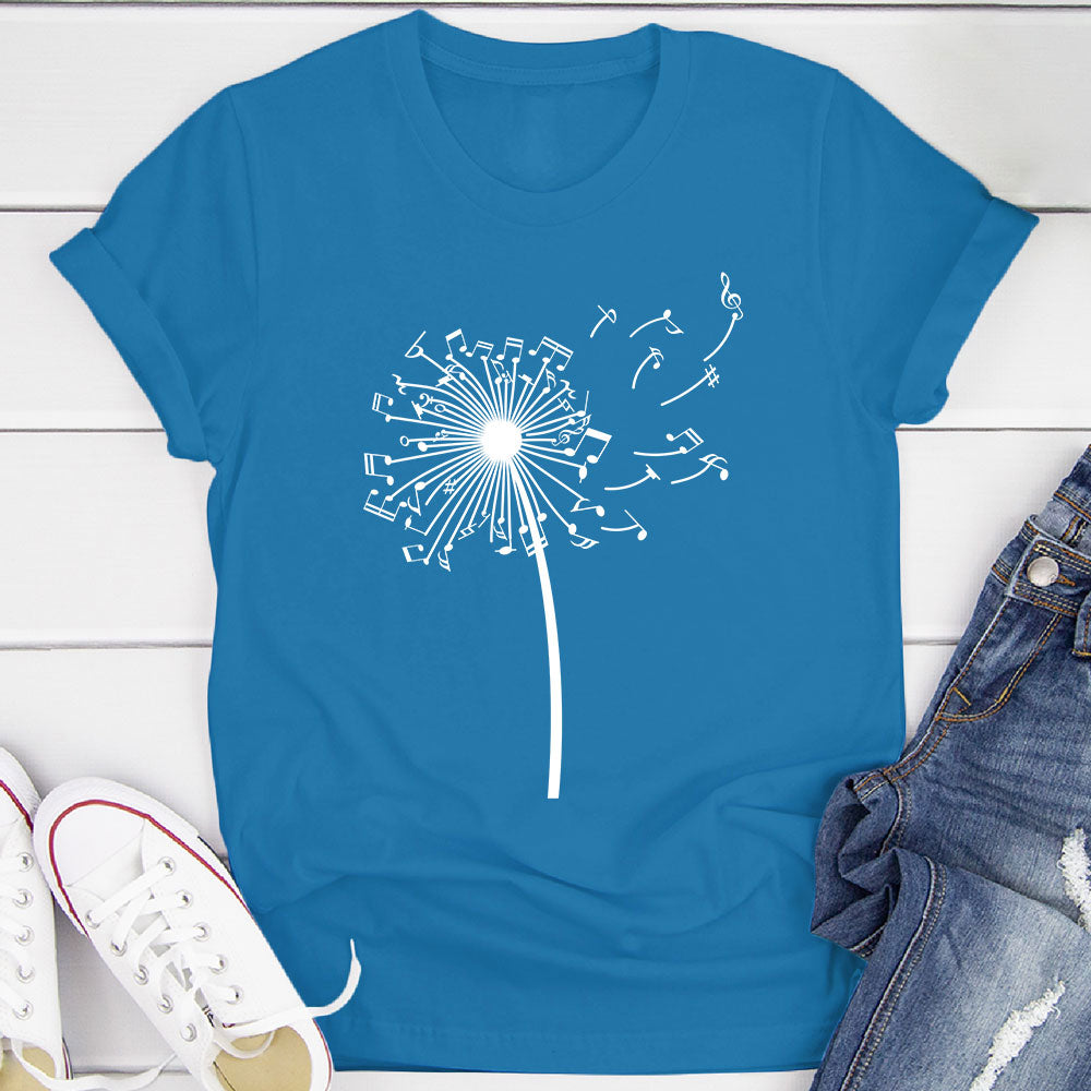 Dandelion Music Notes T-Shirt