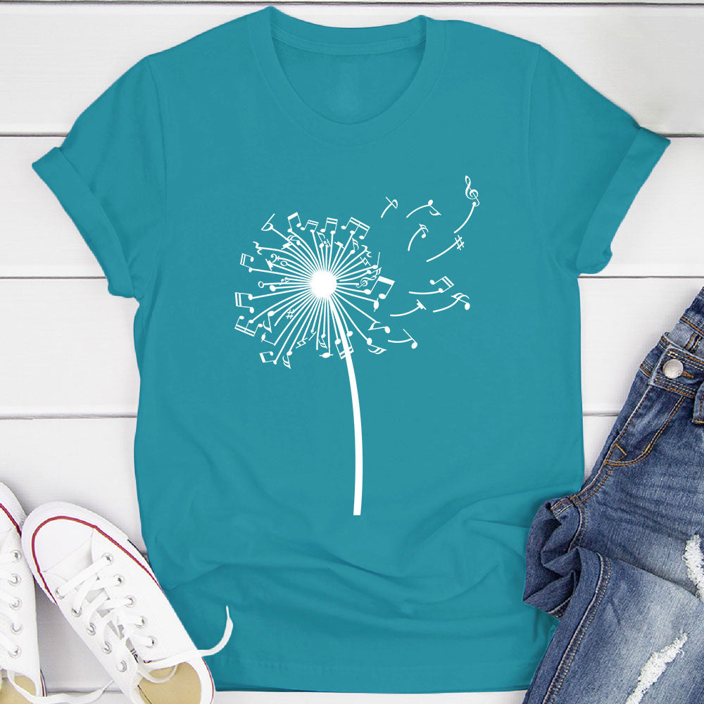 Dandelion Music Notes T-Shirt