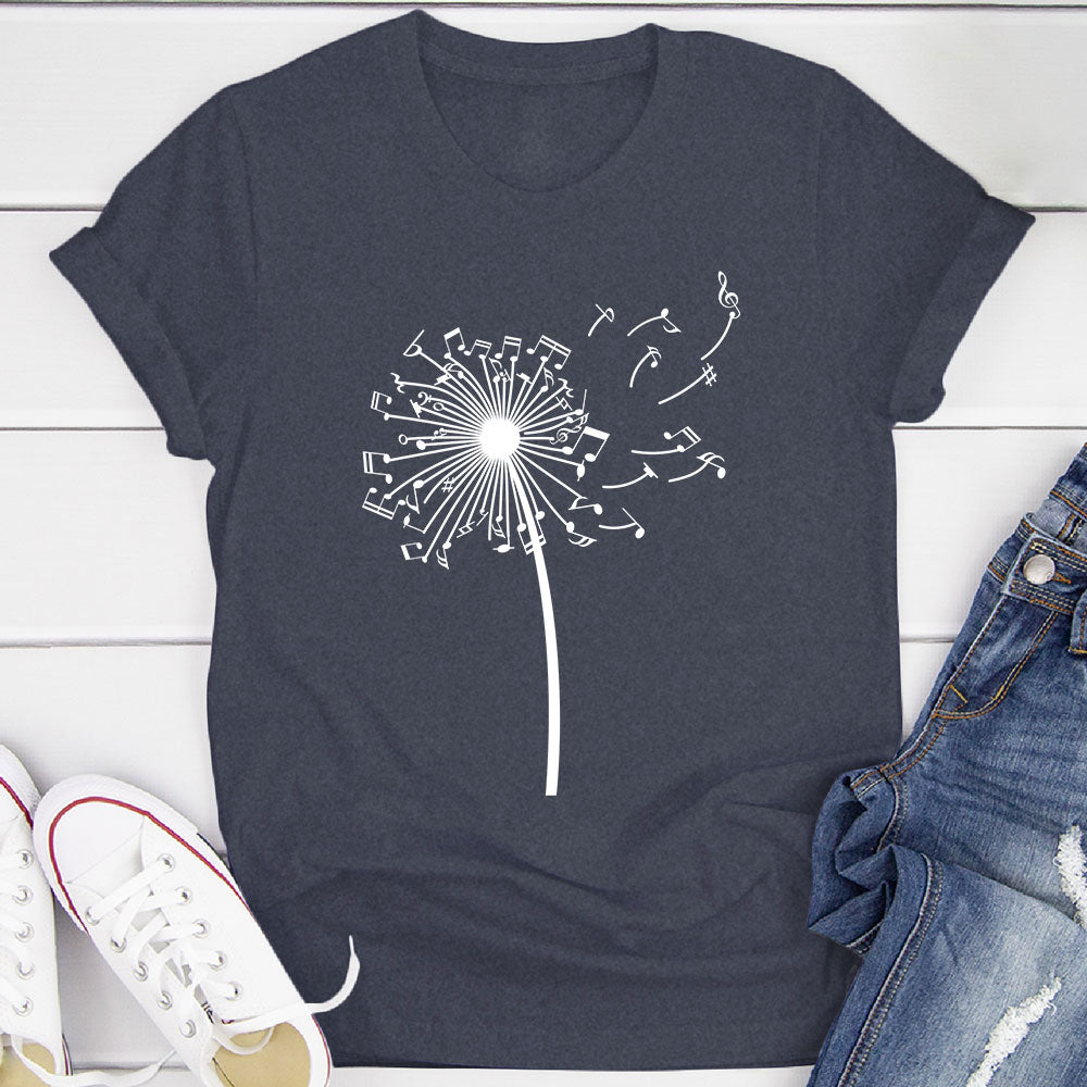 Dandelion Music Notes T-Shirt