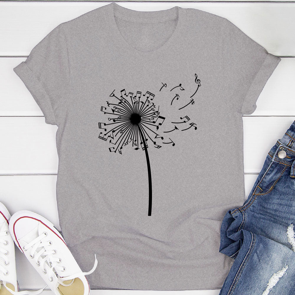 Dandelion Music Notes T-Shirt