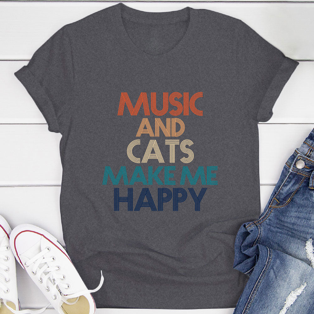 Music And Cats T-Shirt