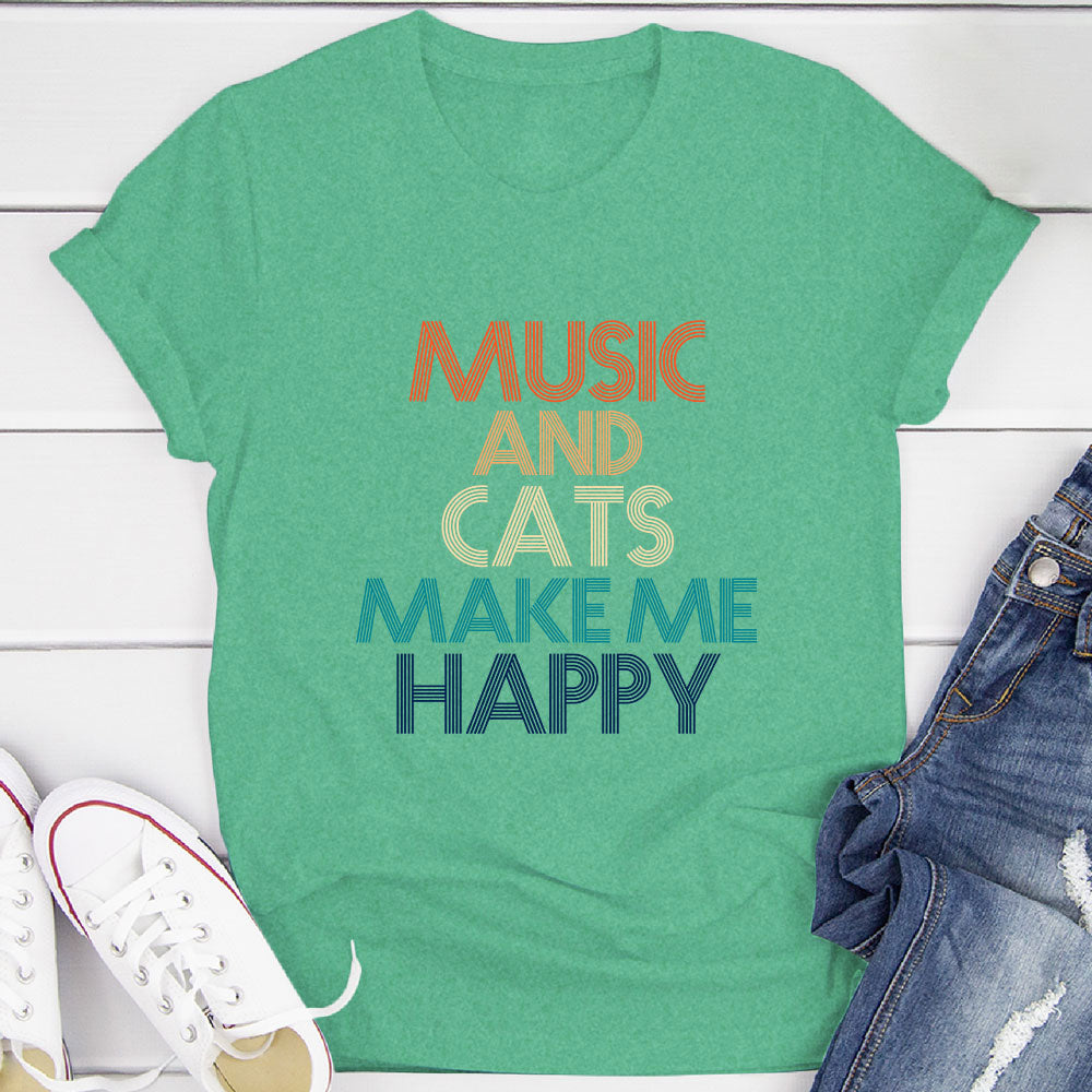 Music And Cats T-Shirt