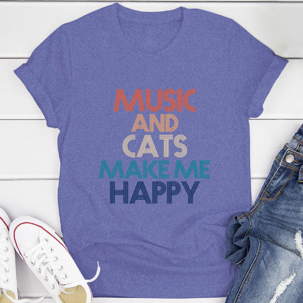 Music And Cats T-Shirt