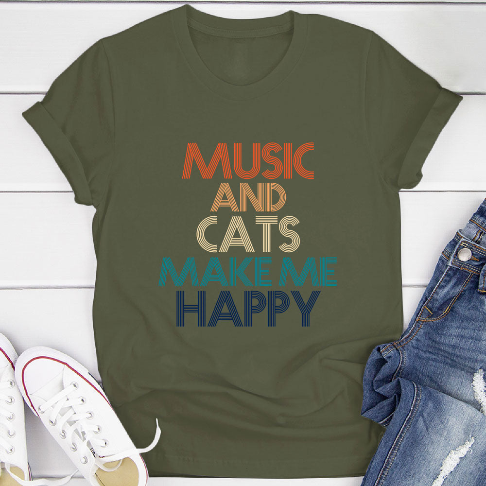 Music And Cats T-Shirt