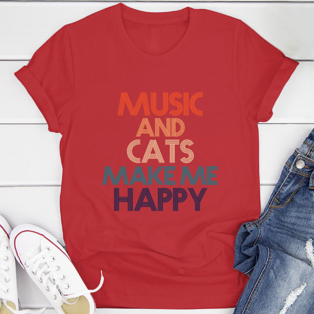 Music And Cats T-Shirt