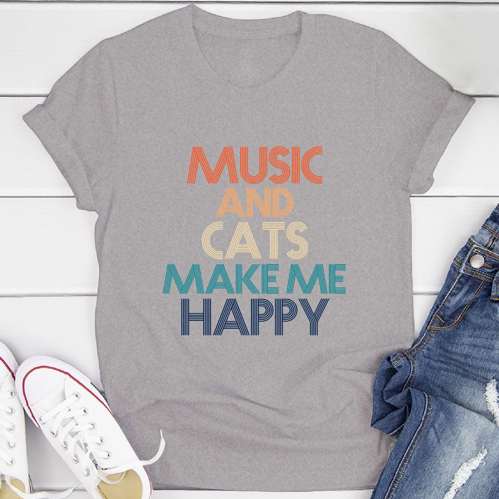Music And Cats T-Shirt