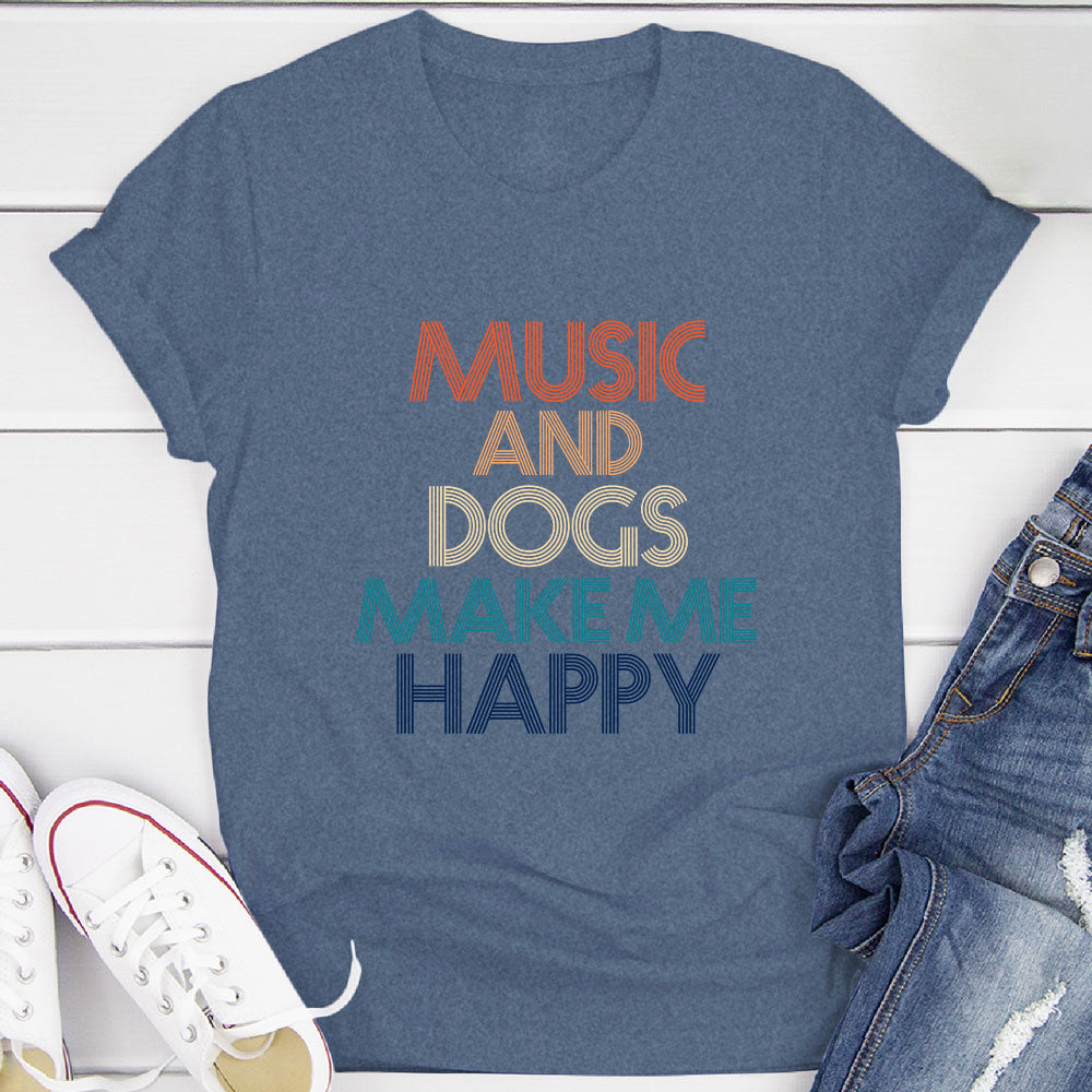Music And Dogs T-Shirt