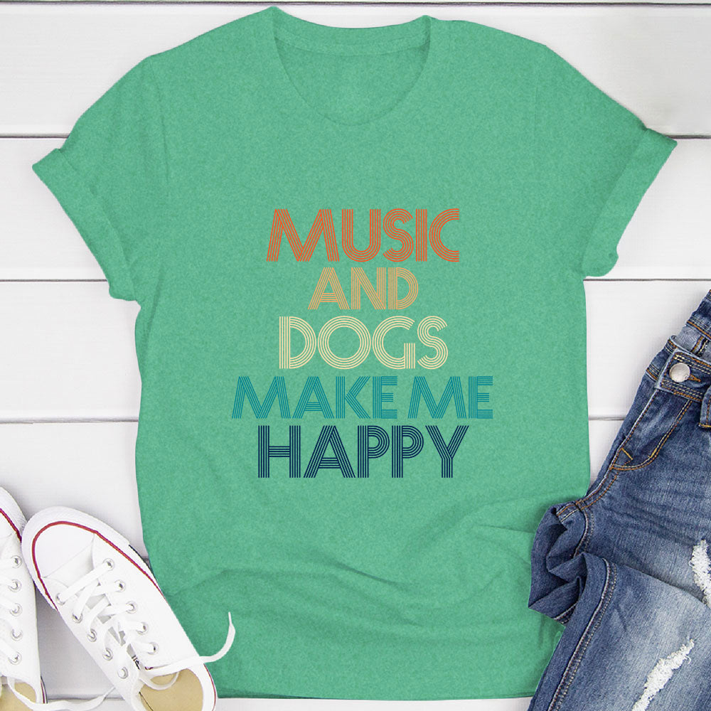 Music And Dogs T-Shirt