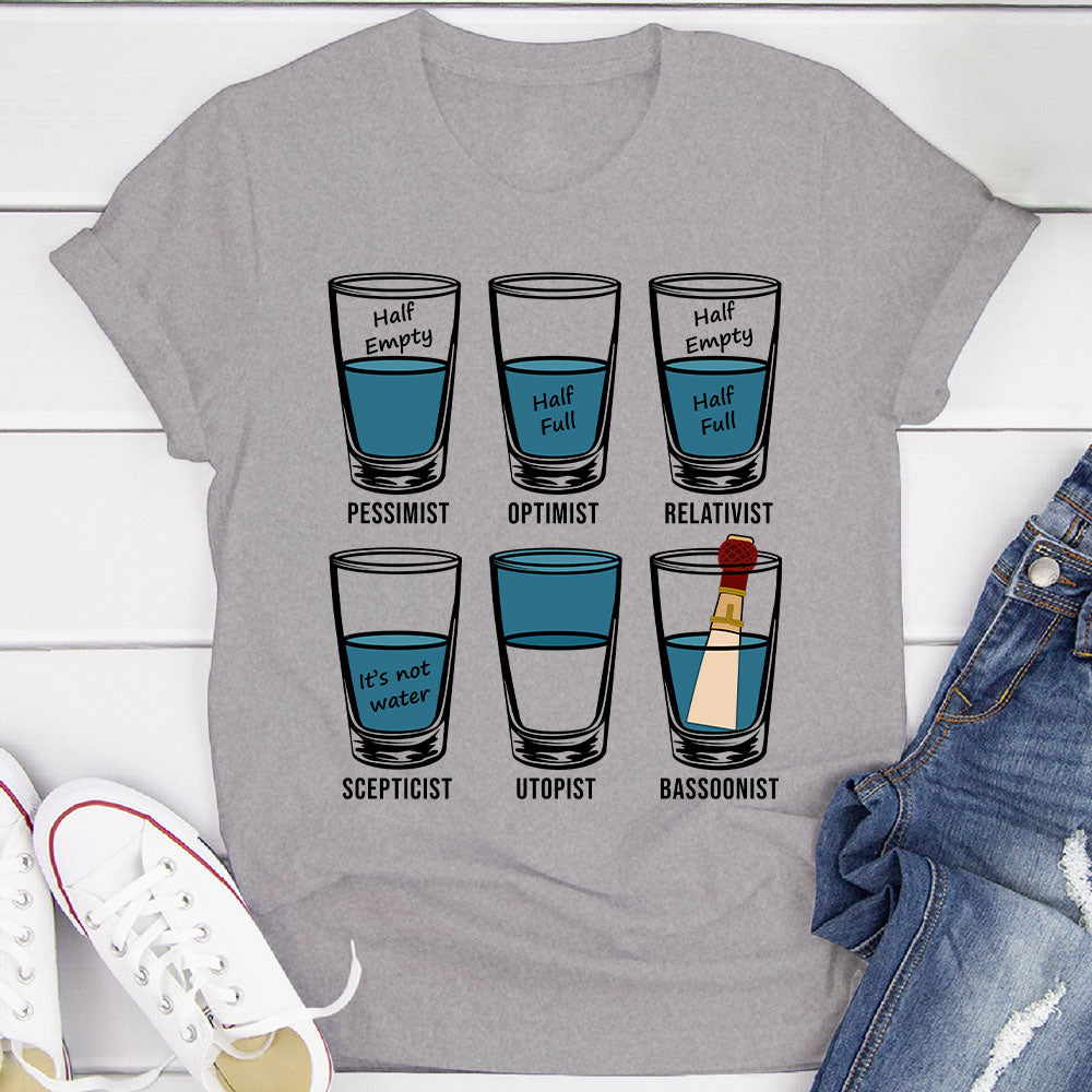 Optimist Pessimist Bassoonist T-Shirt