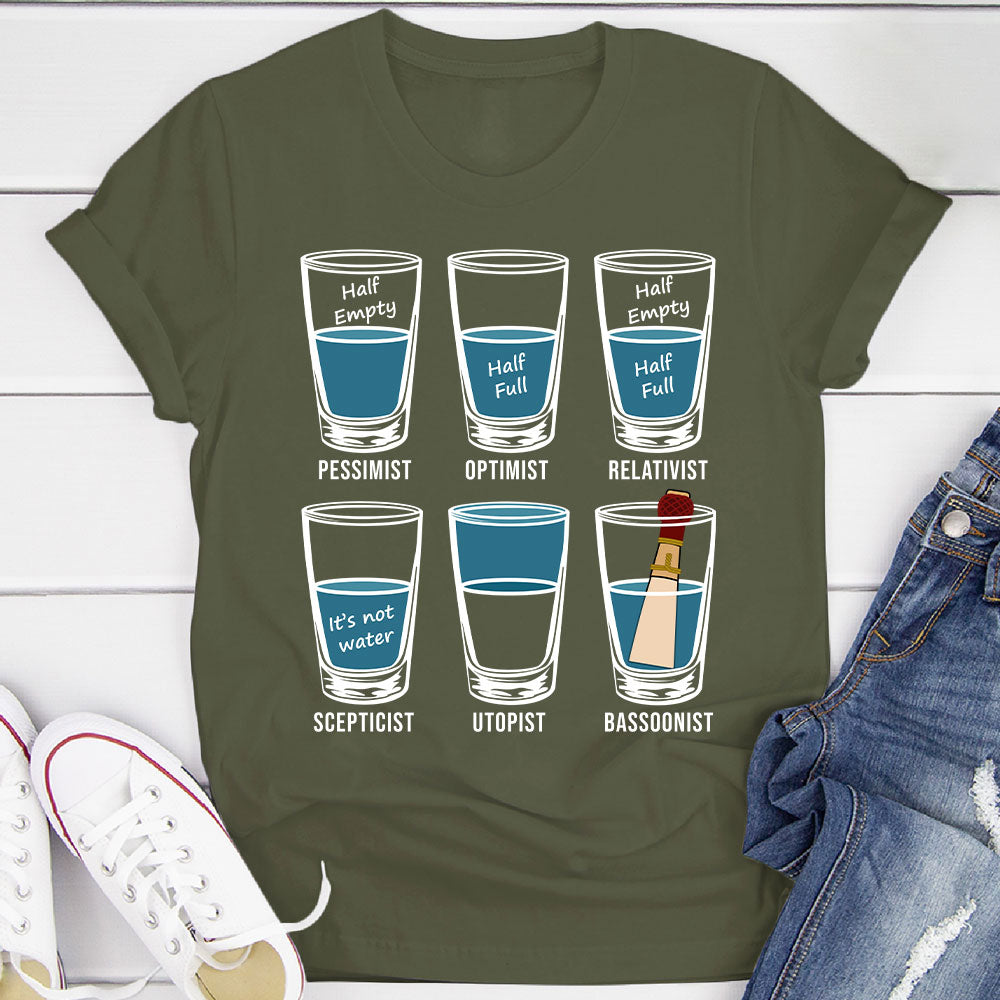 Optimist Pessimist Bassoonist T-Shirt