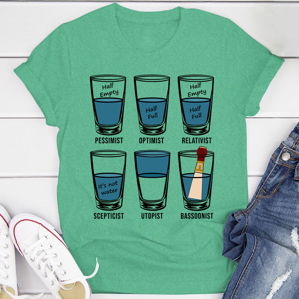 Optimist Pessimist Bassoonist T-Shirt