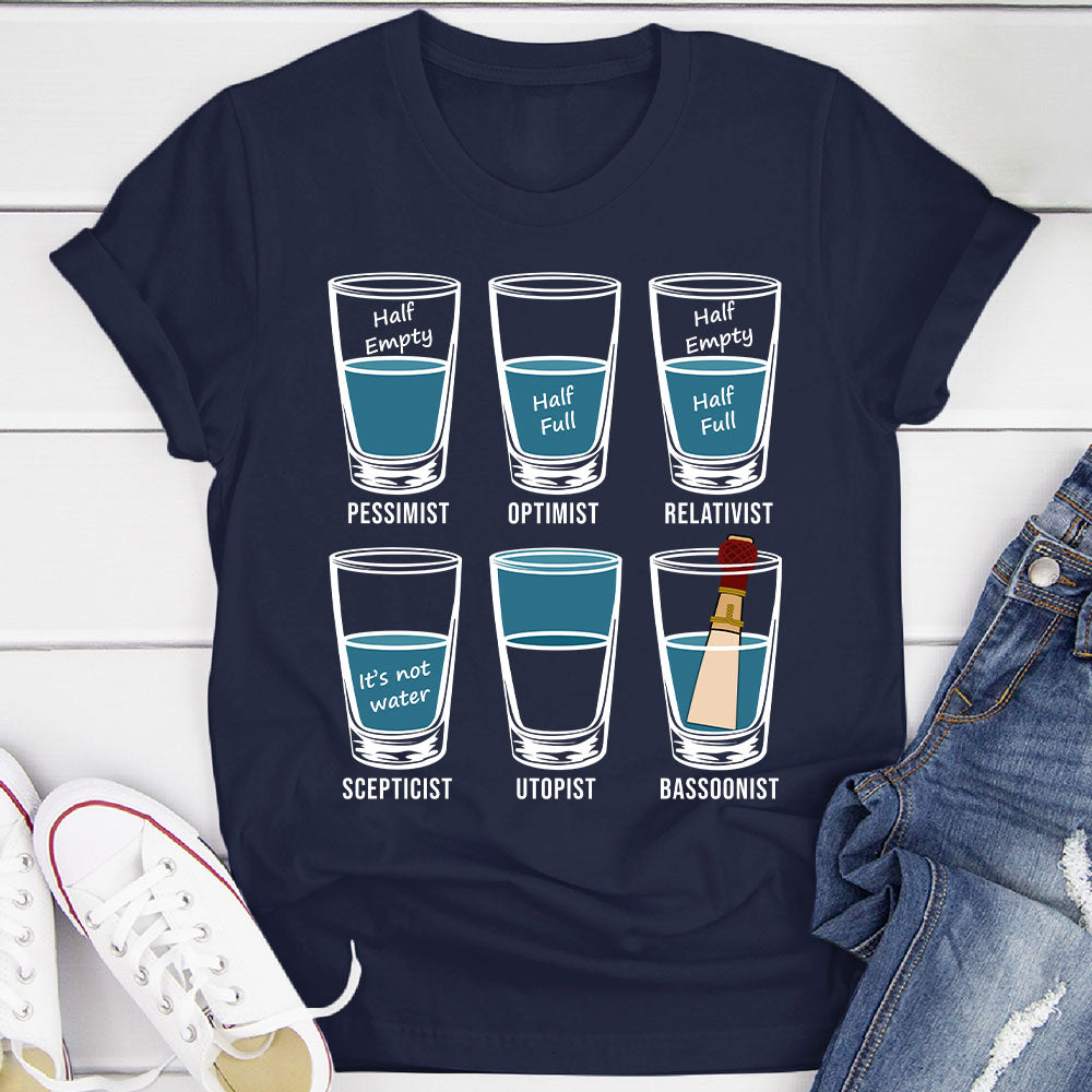 Optimist Pessimist Bassoonist T-Shirt